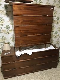 Mid century modern dresser and chest