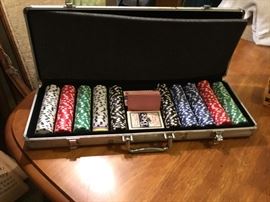 Poker set in case