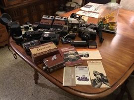 Vintage camera and lens