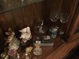 Birds and perfume bottles