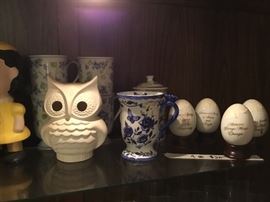 Set of eggs with quotes of seasons