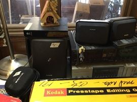 Vintage stereo components, Speakers, Camera equipment