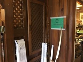 Fishing poles and reels; bow, lights