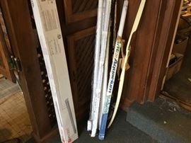 Fishing poles and reels; bow, lights