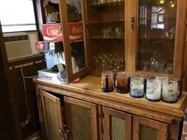 Vintage Coca-Cola dispenser and insulated glasses