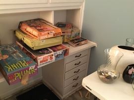 Vintage Hot Wheels toys, board games