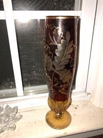 Czech Glass one of three pieces