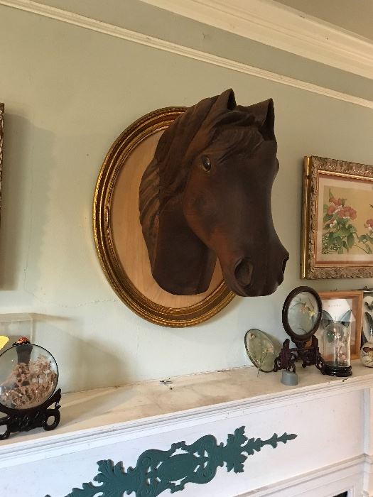 Great carved horse head