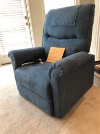 Pride Blue fabric Power Lift Chair