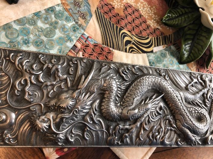 Silver Dragon Lacquer Box