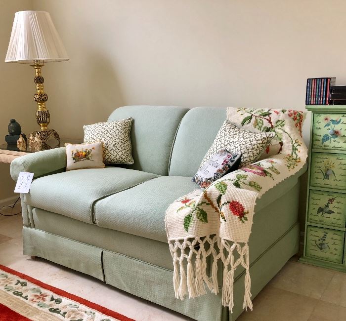Light Green Sleeper sofa