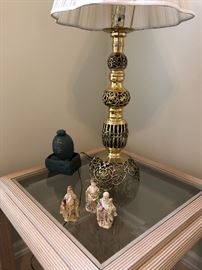 Ornate Table Brass Lamp