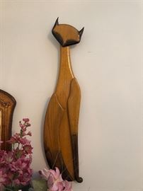 Wooden Wall Cat