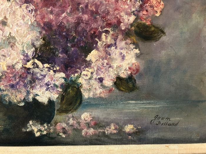 OOC floral art signed Dilland