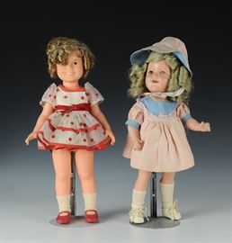 (2) Composition and Vinyl Shirley Temple Dolls