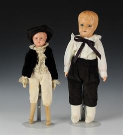 (2) German Celluloid Dolls by Schildkrot