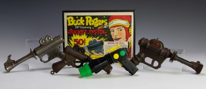 (5) Buck Rogers Ray Guns and Ad