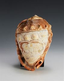 Italian Grand Tour Carved Cameo Conch Shell
