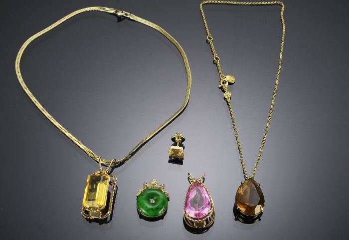 (5) Group of Semi-Precious Gemstone Jewelry