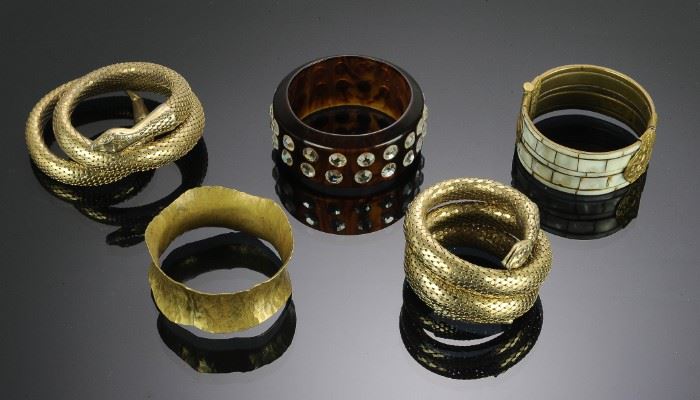 (5) Whiting & Davis Mesh Snakes & Other Bracelets
