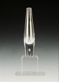 Steuben Teardrop Crystal Vase Signed