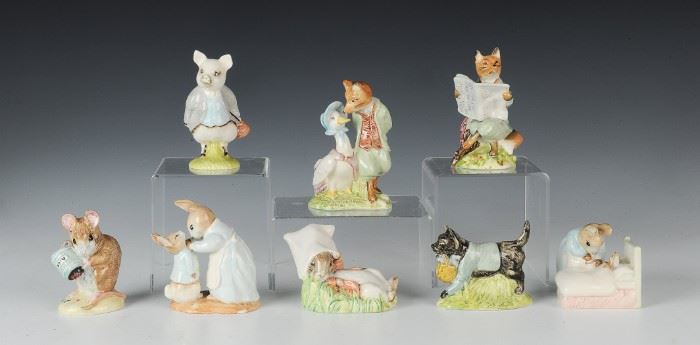 (8) Beatrix Potter Royal Albert Porcelain Figures
