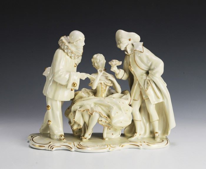 Italian Ginori Ceramic Figurative Sculpture