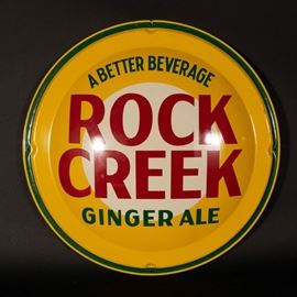 NOS 1950 Rock Creek Ginger Ale Button Sign