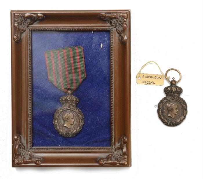 (2) Napoleon Bonaparte Saint Helena Medals