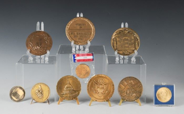 (10) Lot of Bronze Medallions - Medallic Art etc