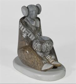 Seated Hopi Sculpture Matthew Panana