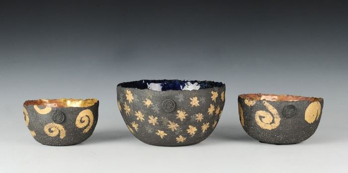 (3) Italian Nibe Pottery Workshop Bowls