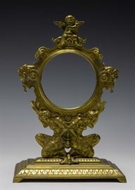 Neo-Classical Cast Brass Clock Frame
