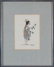 J.D Roybal Native American Dancer Painting