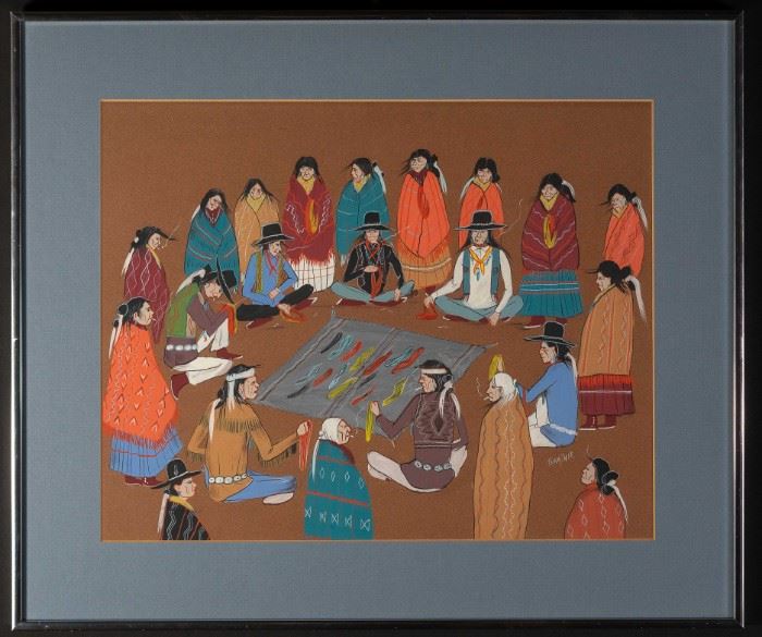 Navajo Andrew Tsinajinnie Figurative Painting