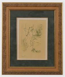 Lithograph of Etude de Femme by Toulouse-Lautrec