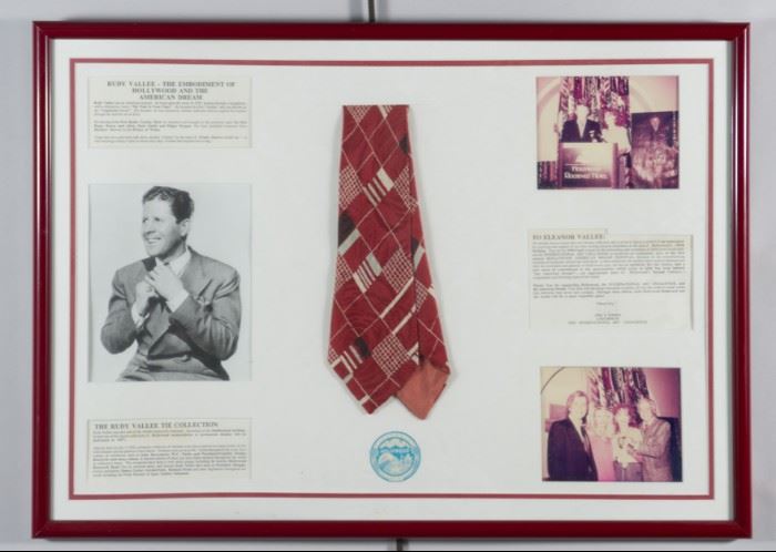 Rudy Vallee Silk Necktie Display