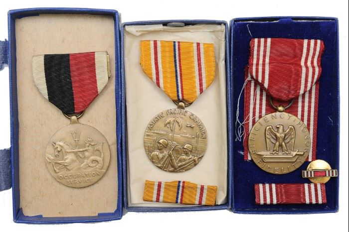 (3) WWII Medals From Edward Kirby Bergin