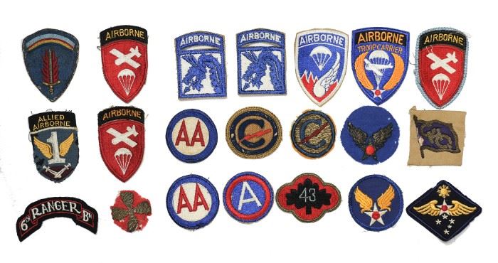 (21) WWII Era Military Patches Inc. Airborne