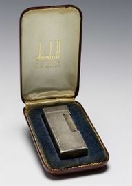 Cased Dunhill Silverplated Lighter