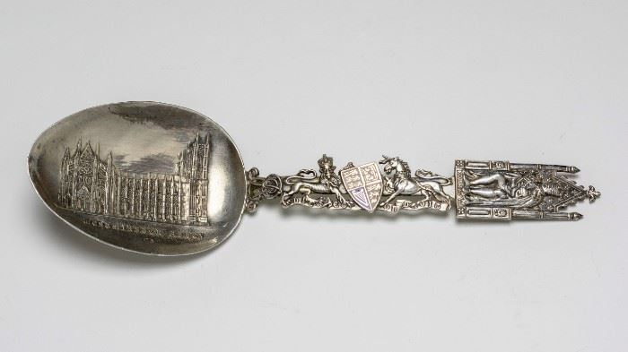 Sterling Westminster Abbey Souvenir Spoon, 1901