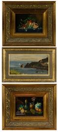 (3) Oil Paintings Still Life's & Coastal