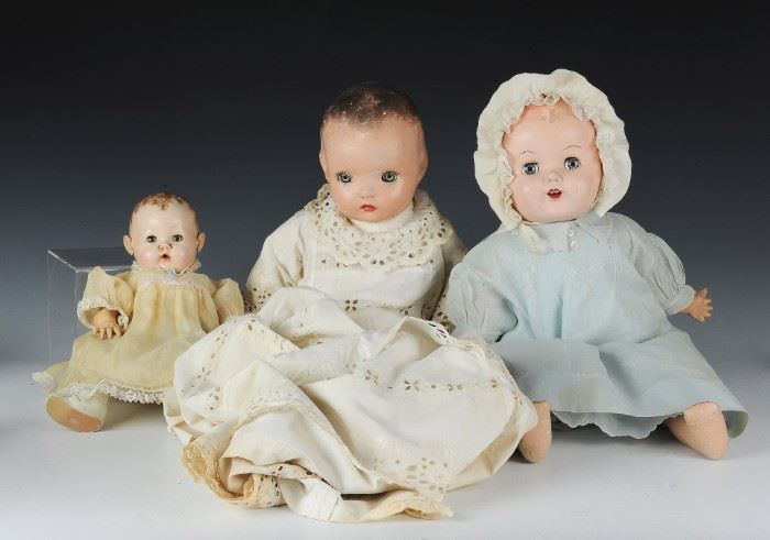 (3) Composition Baby Dolls inc Dy-Dee