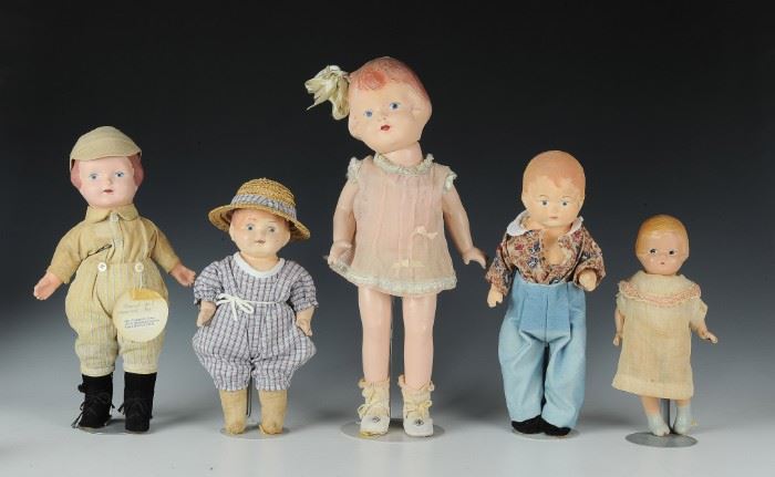 (5) Effanbee & Other Composition Dolls
