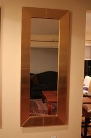 Gold Framed Modern Rectangular Mirror