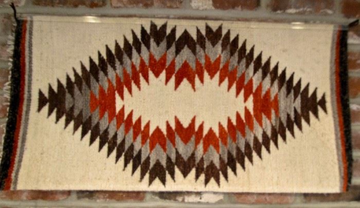 Rug hand woven American Indian