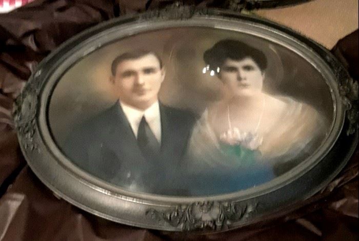 Family Photo with Antique Frame