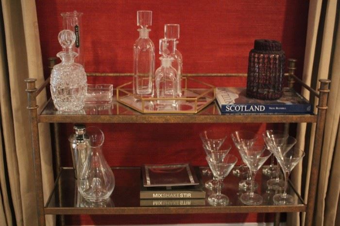 Decanters, Stemware, Books and more