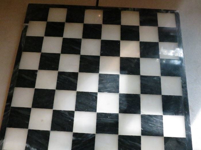 MARBLE CHECKER BOARD.