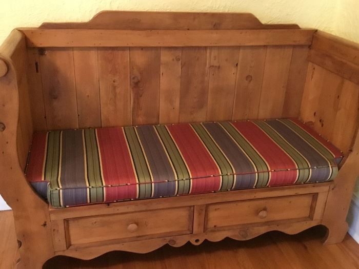 Repurposed Irish Barnwood bench. $400